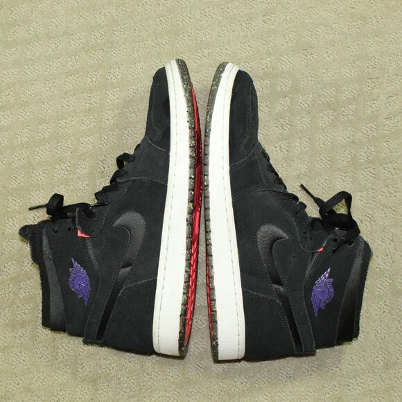 Size 9.5 Nike Air Jordan 1 Retro Zoom Comfort High Court Black Purple Shoes Men main image 7